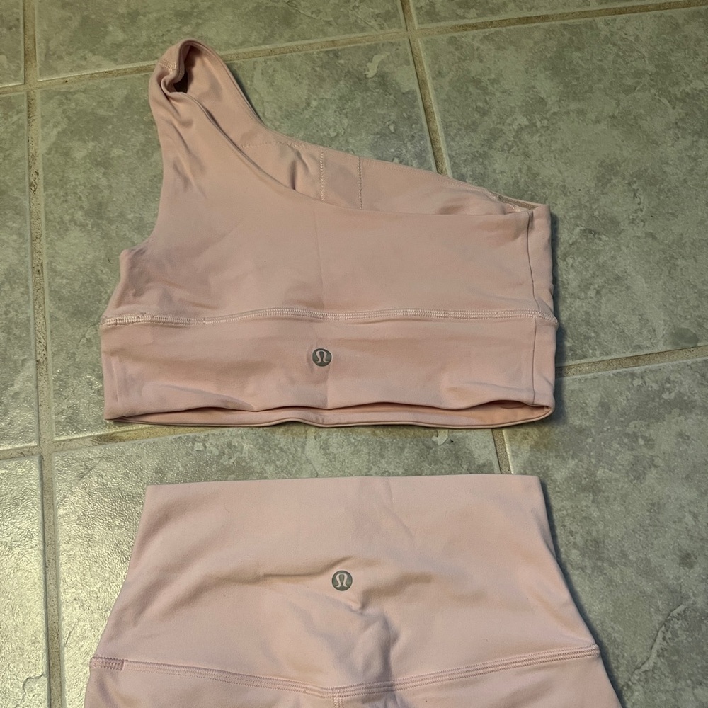 Lululemon Pink One-Shoulder Align Sports Bra